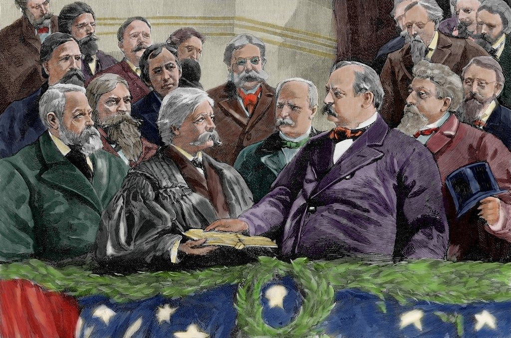 Detail of Proclamation of President Grover Cleveland (1837-1908) by Corbis