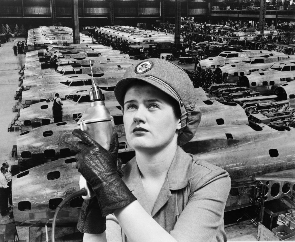 Detail of 1940s Rosie the Riveter by Corbis