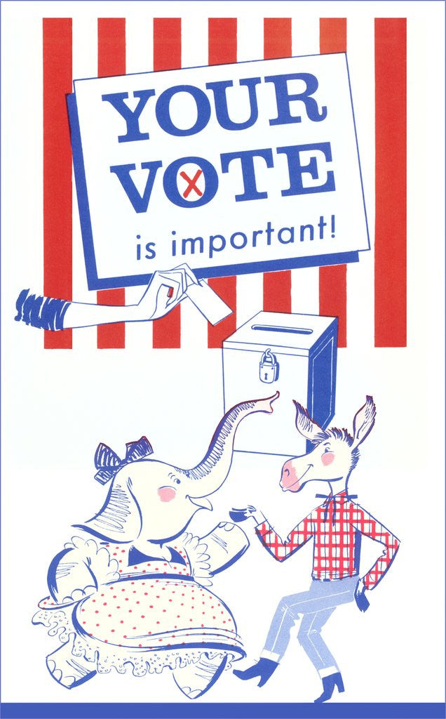 Detail of Your Vote is Important Election Poster by Corbis