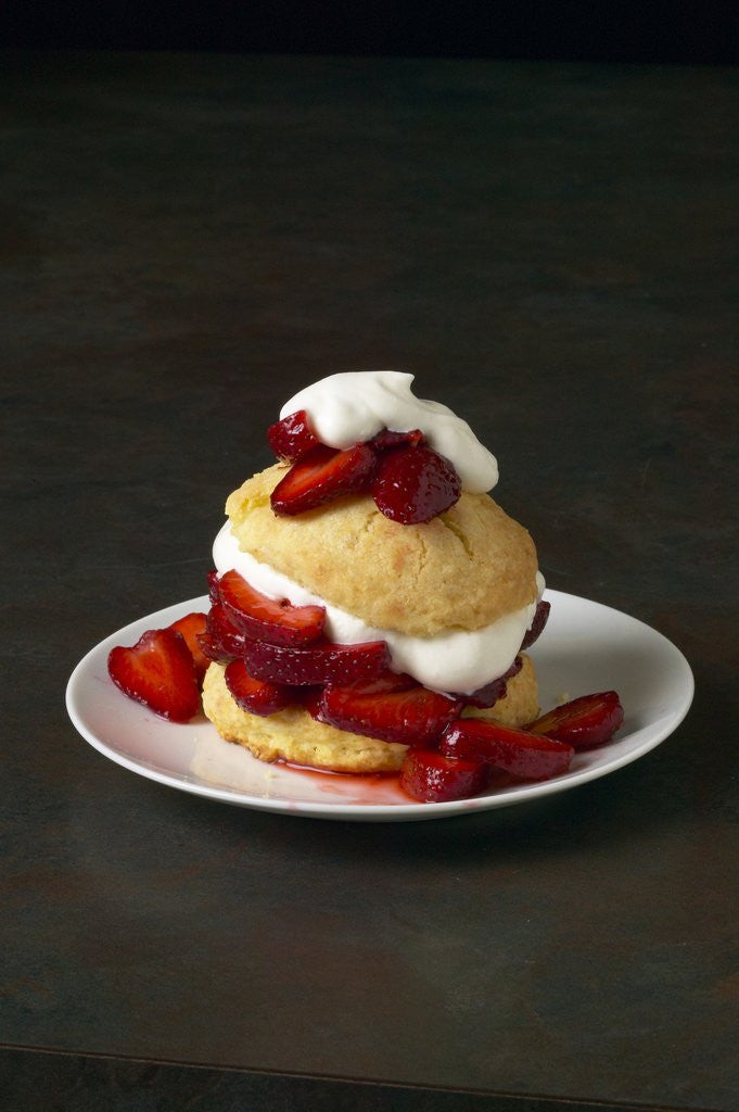 Detail of Stawberry shortcake by Corbis