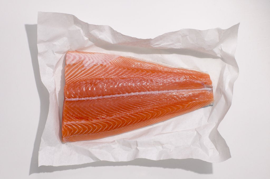 Detail of Salmon fillet by Corbis