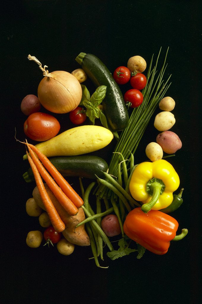 Detail of Assorted vegetables by Corbis