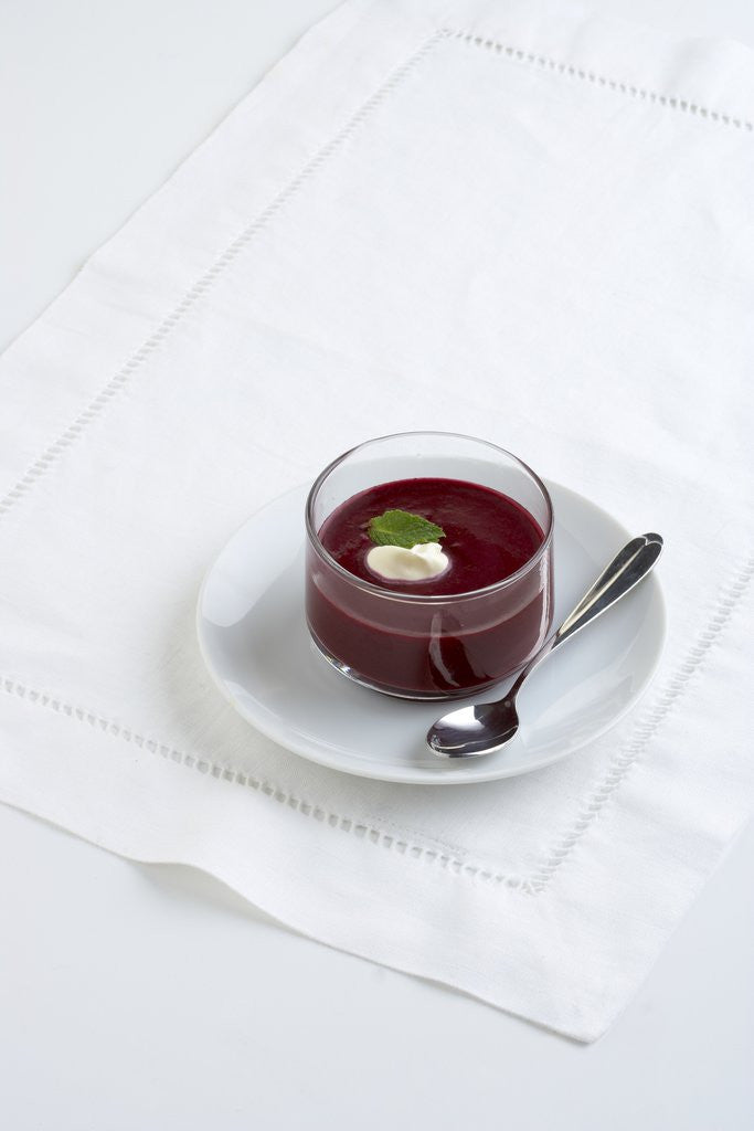 Detail of Wild blueberry soup by Corbis