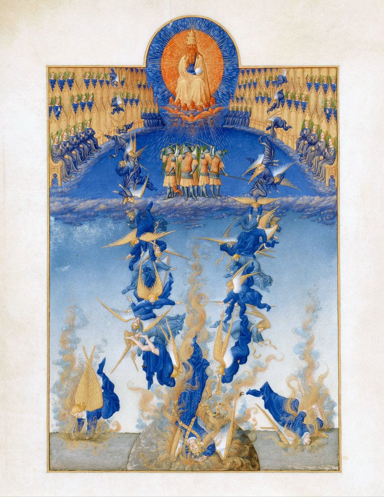 Detail of The Fall of the Rebel Angels from the Très Riches Heures du duc de Berry by Corbis