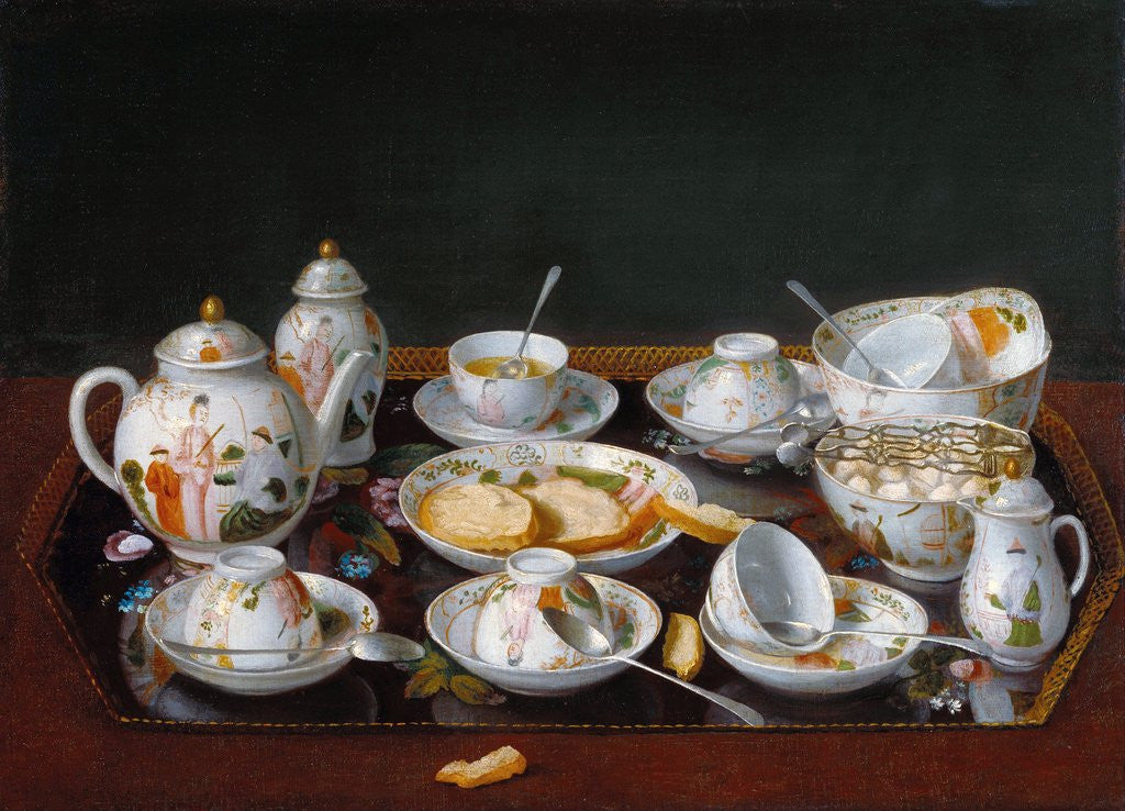 Detail of Still Life: Chinese Tea Set by Jean-Étienne Liotard