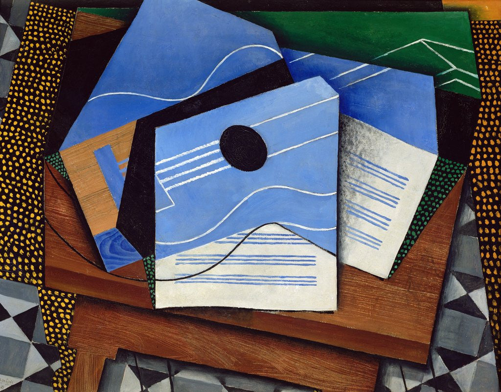 Detail of Guitar on a Table by Juan Gris