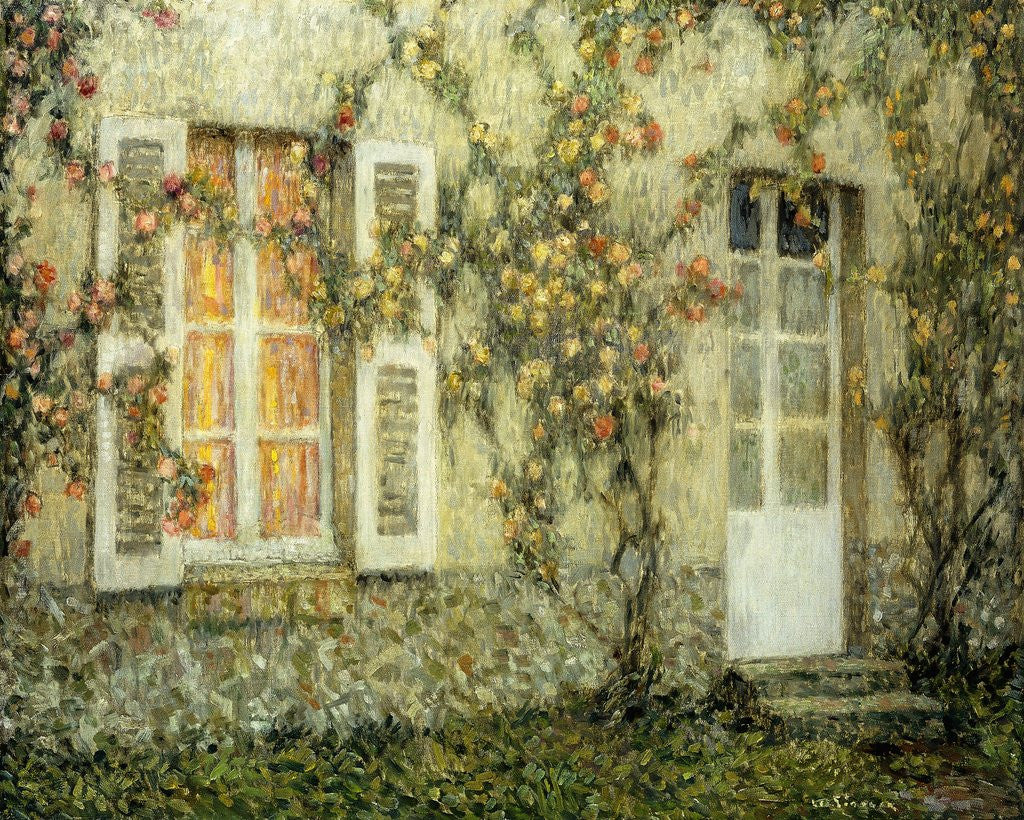 Detail of The House of Roses by Henri Le Sidaner