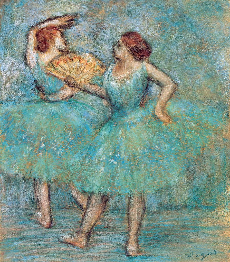 Detail of Two Dancers by Edgar Degas