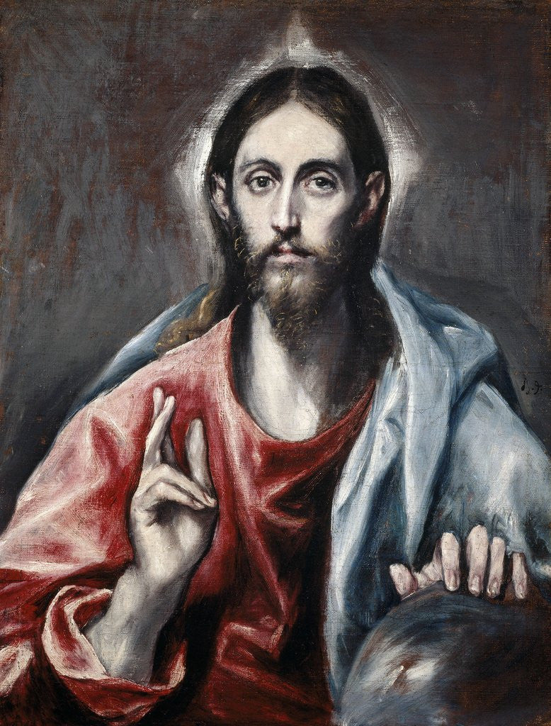 Detail of Christ Blessing ('The Savior of the World') by El Greco