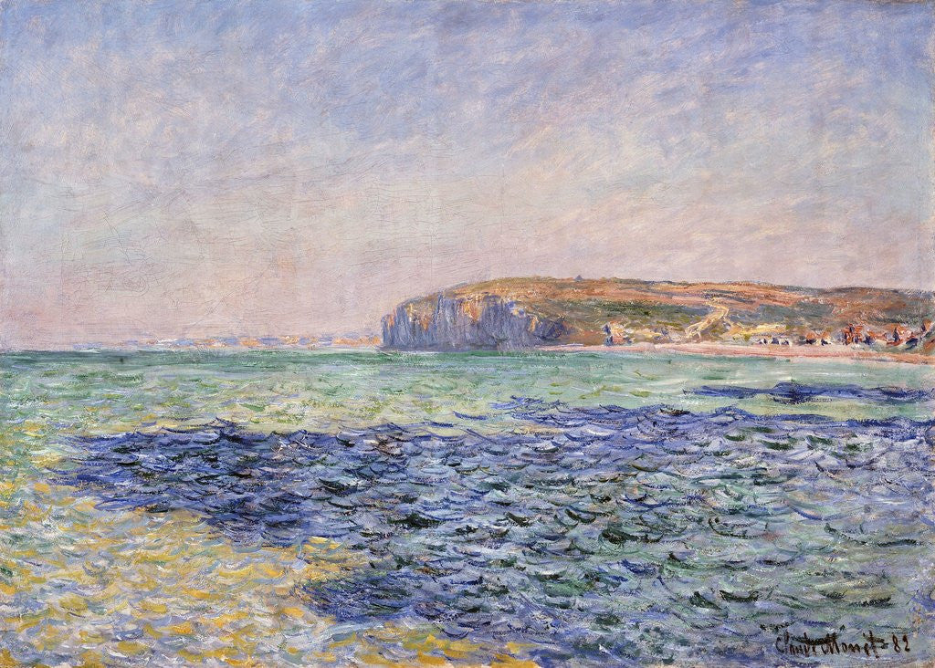 Detail of Shadows on the Sea - The Cliffs at Pourville by Claude Monet