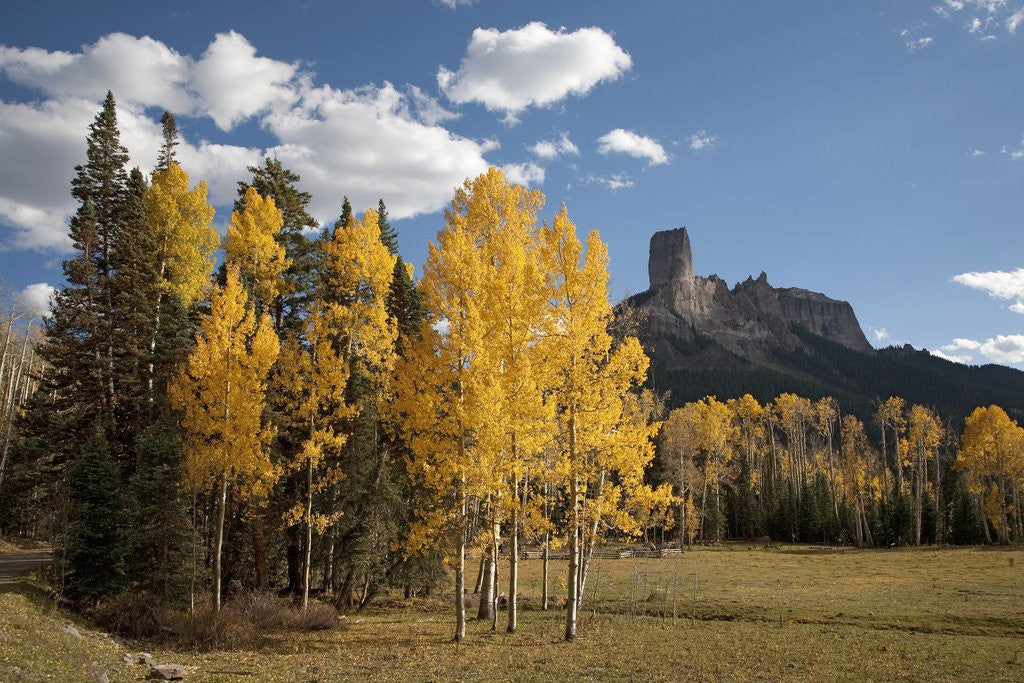 Detail of Chimney Peak and Courthouse Mountains in the Uncompahgre National Forest, Colorado by Corbis