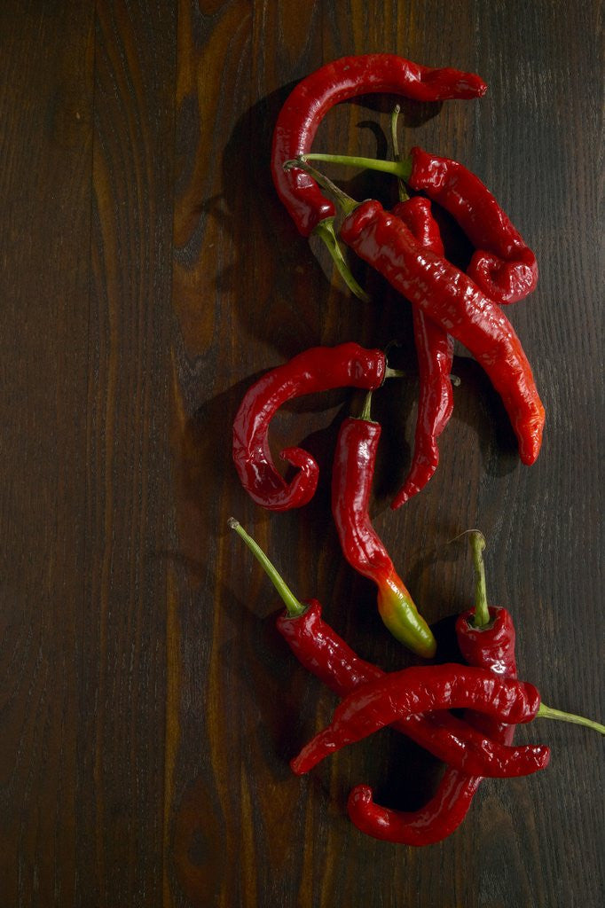 Detail of Chile peppers by Corbis