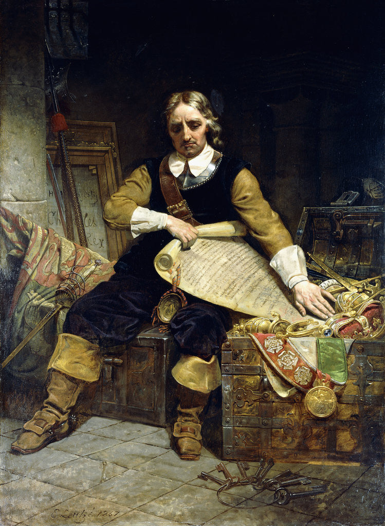 Detail of Oliver Cromwell by Emanuel Gottlieb Leutze