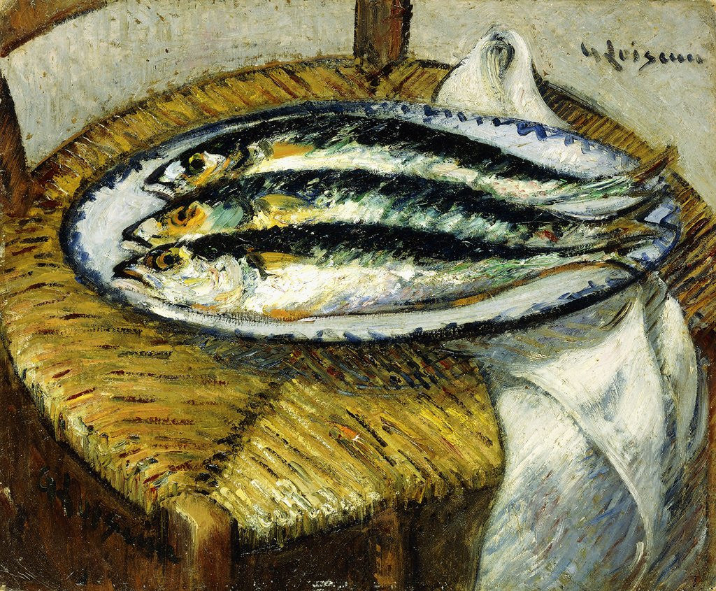 Detail of The Dish of Mackerels by Gustave Loiseau