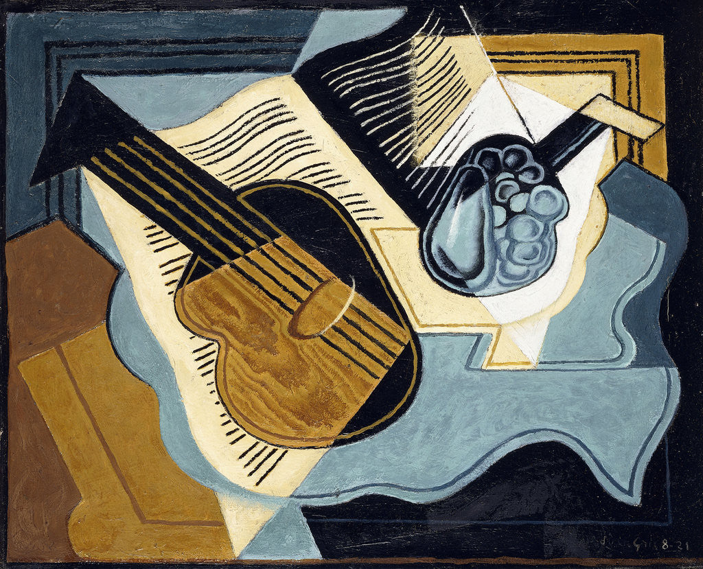 Detail of Guitar and Fruit-bowl by Juan Gris