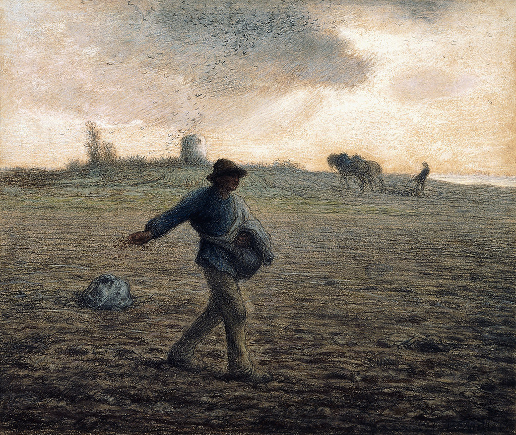 Detail of The Sower by Jean-Francois Millet