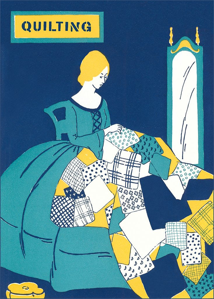 Detail of Quilting Poster by Corbis