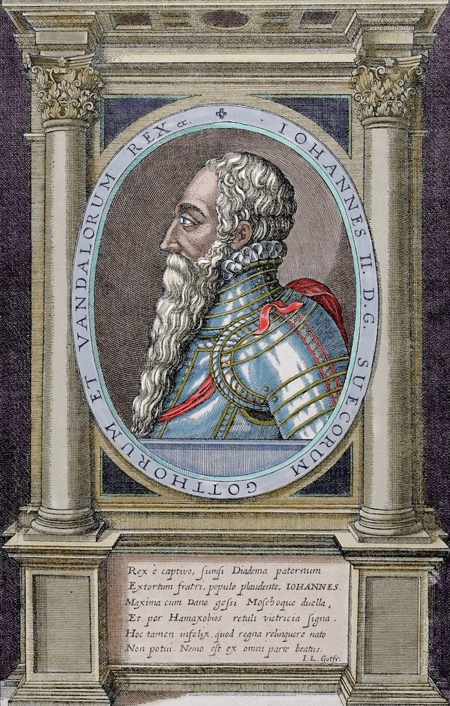 Detail of John (1455-1513). King of Denmark, Norway and as John II of Sweden in the Kalmar Union. Colored engr by Corbis