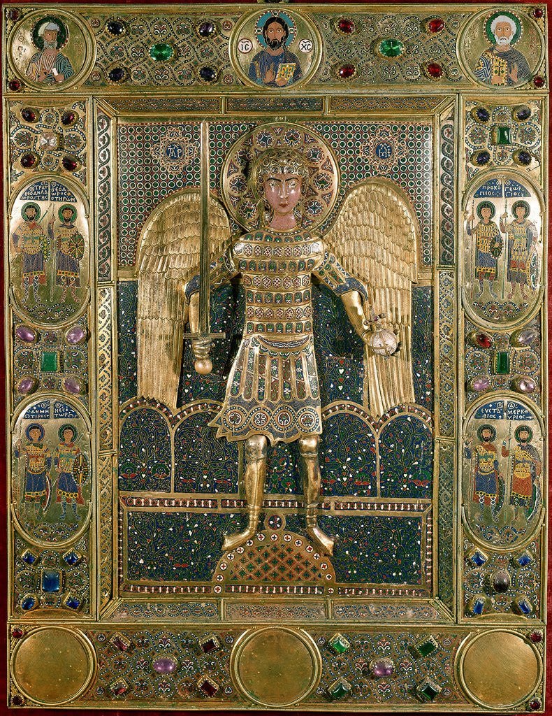 Detail of Missal cover with Archangel St. Michael by Corbis