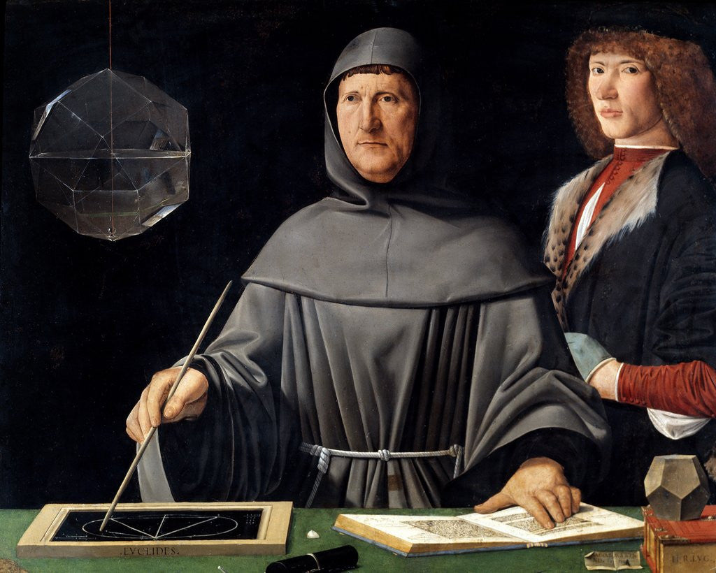 Detail of Portrait of Fra Luca Pacioli by Jacopo de Barbari