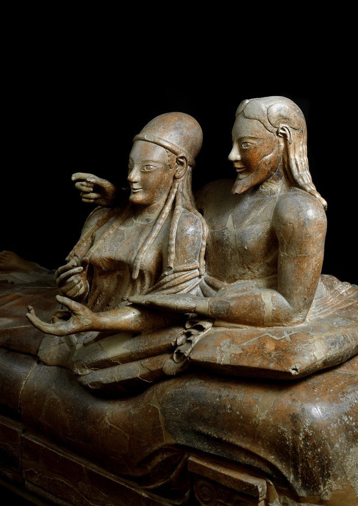 Detail of Detail of Etruscan Sarcophagus of the Spouses by Corbis