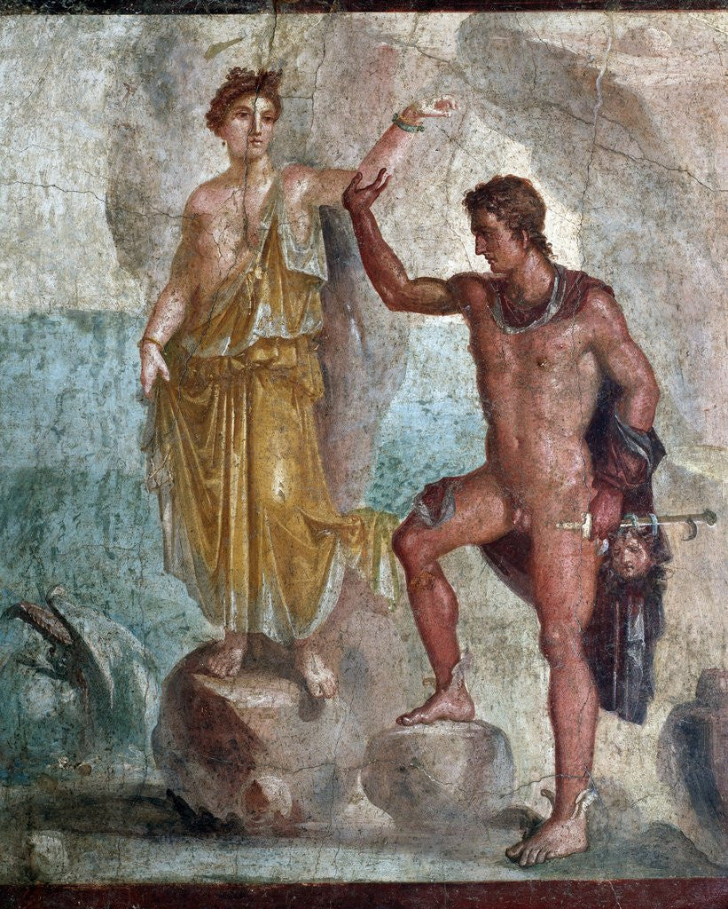 Detail of Fresco in Pompeii depicting Perseus freeing Andromeda by Corbis