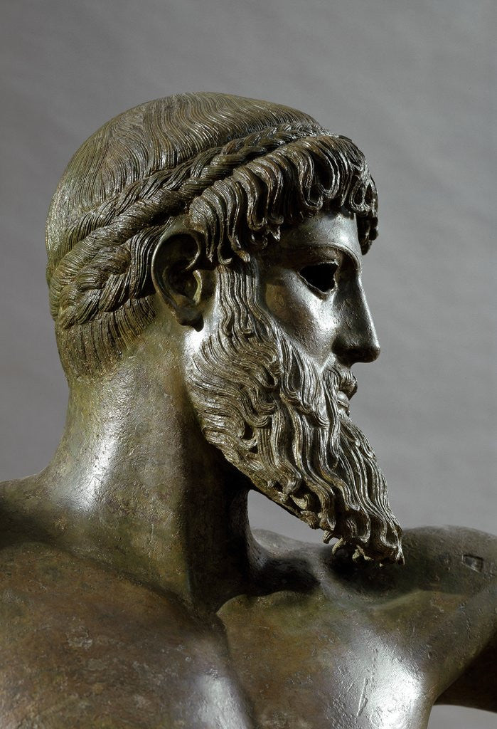 Detail of Detail of bronze sculpture of Poseidon or Zeus by Kalamis