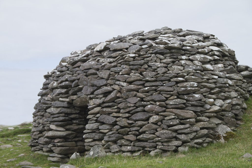 Detail of Iron Age beehive stone hut by Corbis