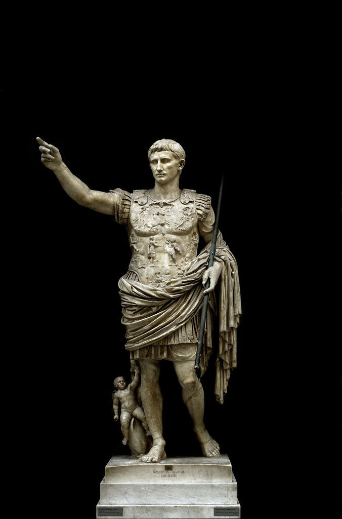 Detail of Augustus of Prima Porta, statue of Augustus Caesar by Corbis