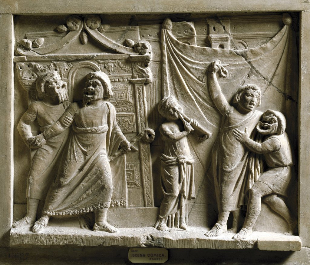 Detail of Scene of the Greek comedy Andria by Terence