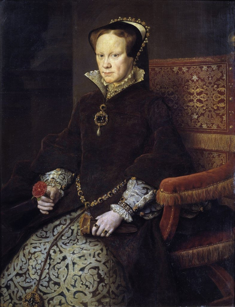 Detail of Portrait of Queen Mary I Tudor by Antonio Moro