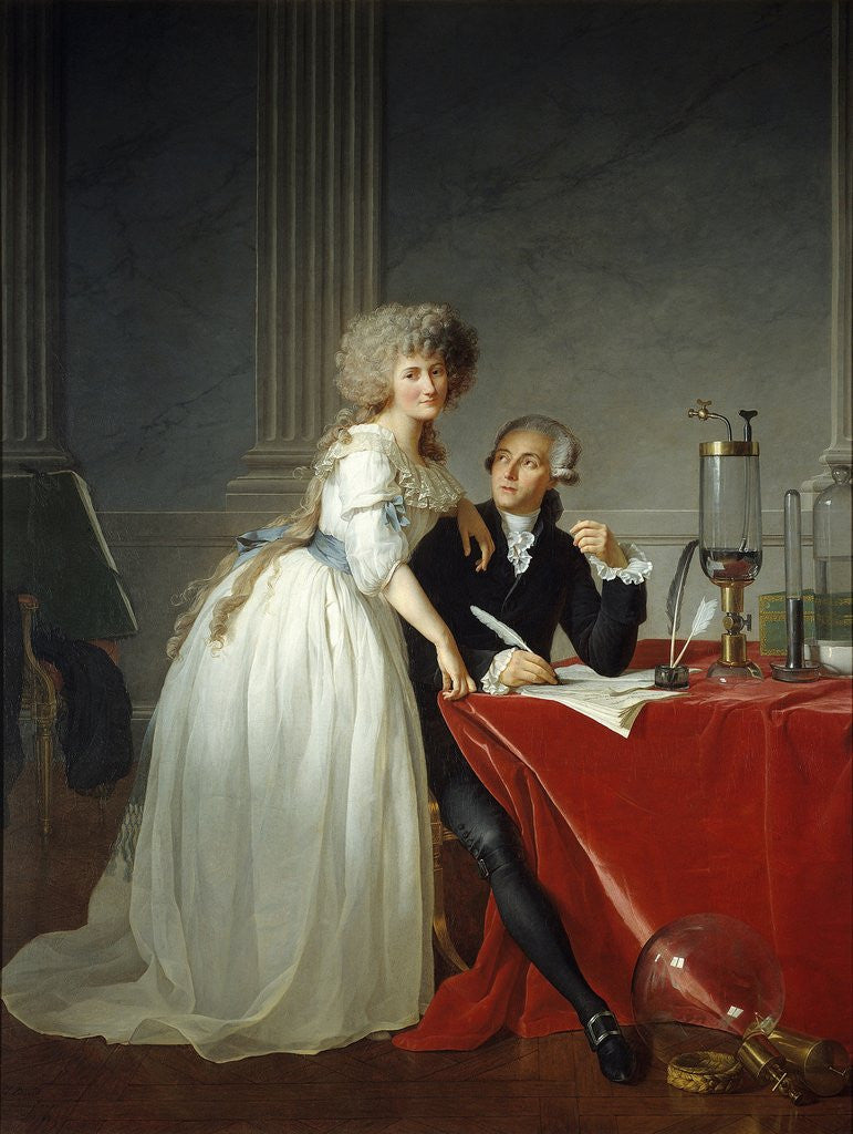 Detail of Portrait of Antoine-Laurent Lavoisier and His Wife by Jacques-Louis David