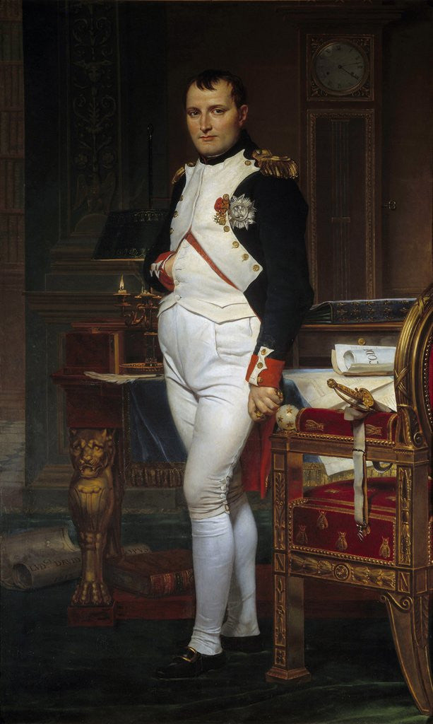 Detail of Portrait of Napoleon Bonaparte in His Study at the Tuileries Palace by Jacques-Louis David