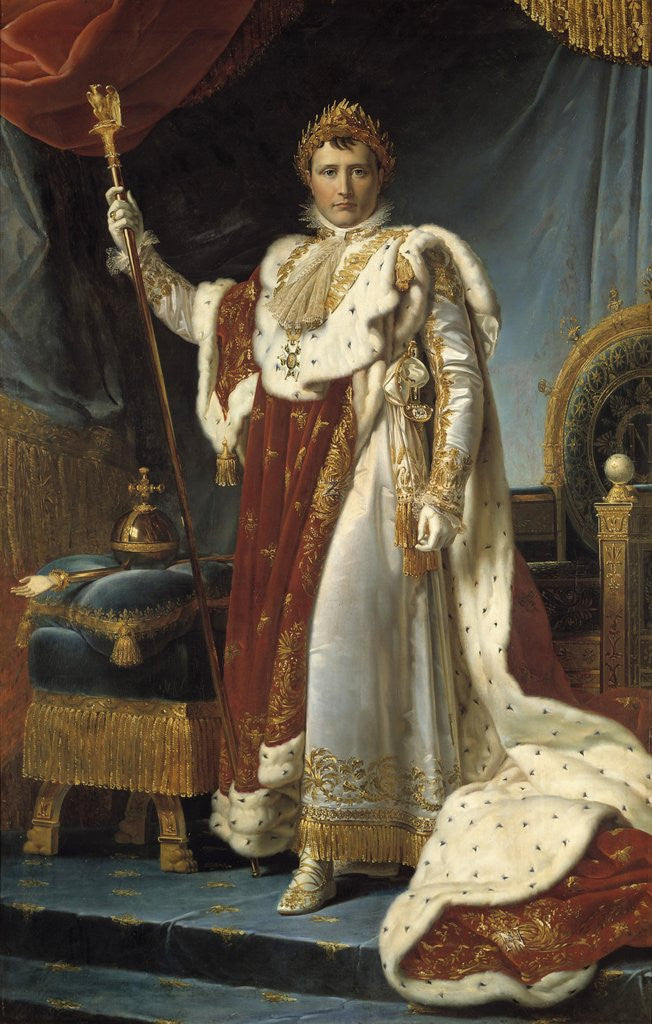 Detail of Portrait of Napoleon I in Coronation Robes by Francois Gerard