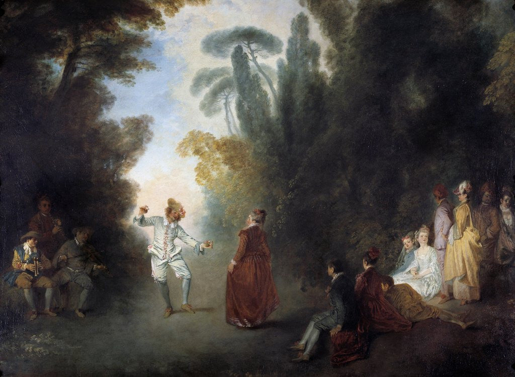 Detail of The Open-Air Dance by Jean Antoine Watteau