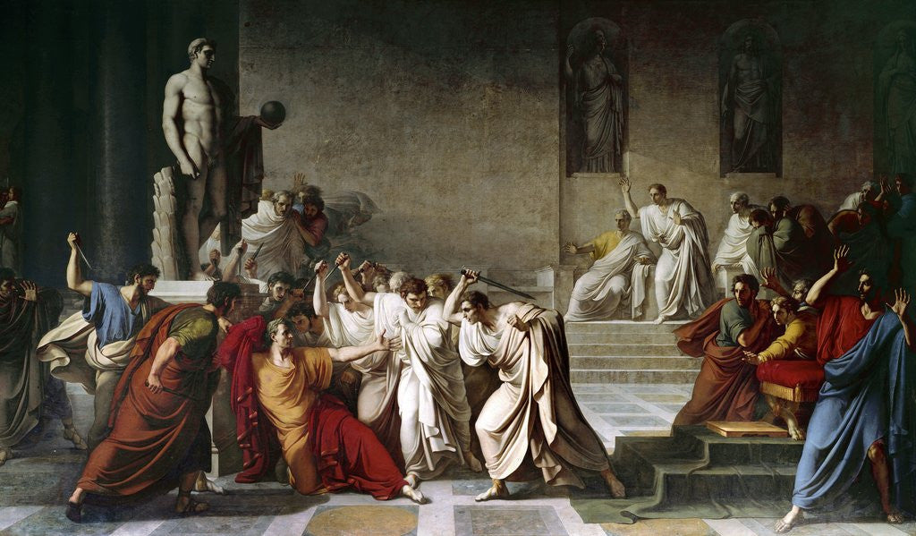 Detail of The death of Julius Caesar in the Roman Senate by Vincenzo Camuccini