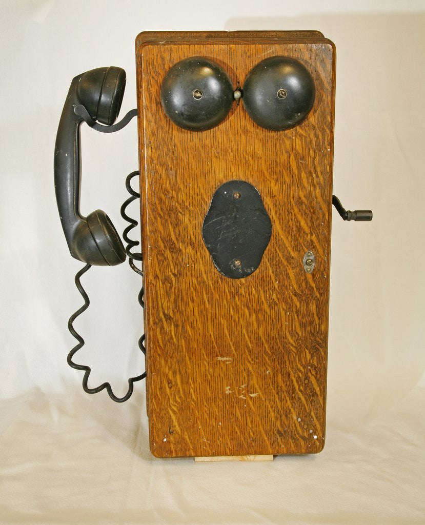 Detail of early telephone by Corbis