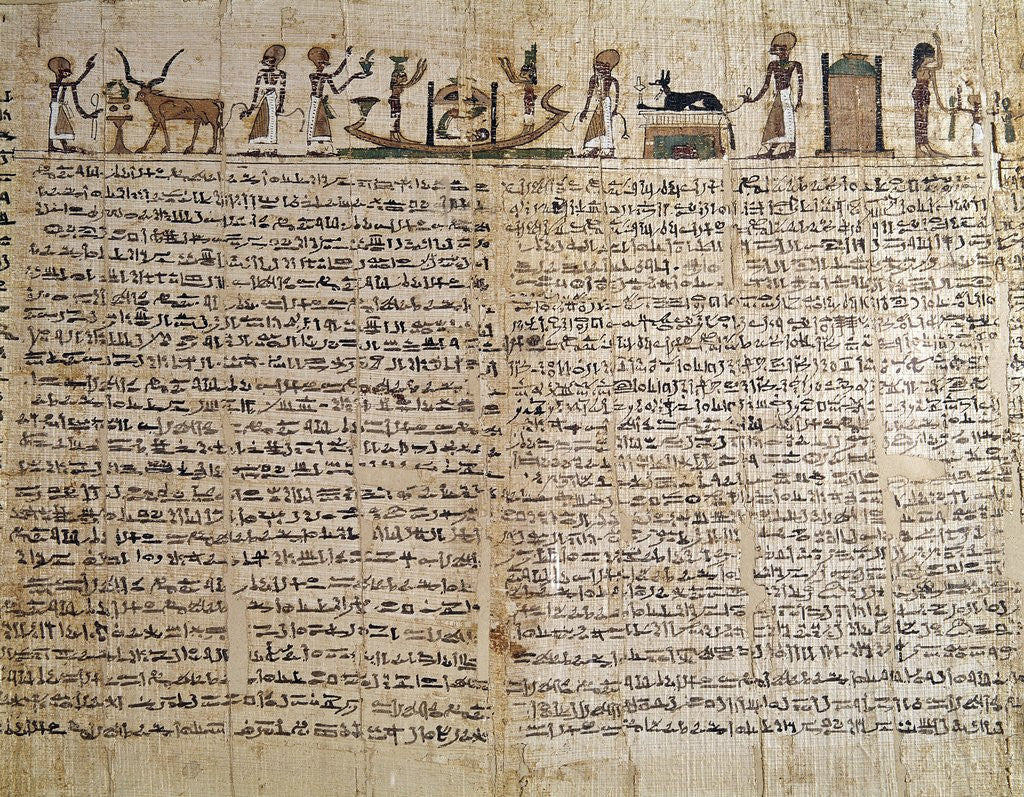 Detail of Egyptian Antiquity : papyrus of the Book of the Dead by Corbis