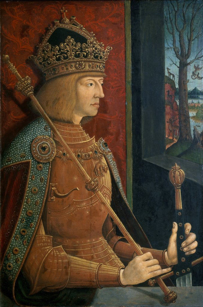 Detail of Portrait of Emperor Maximilian I by Bernhard Strigel