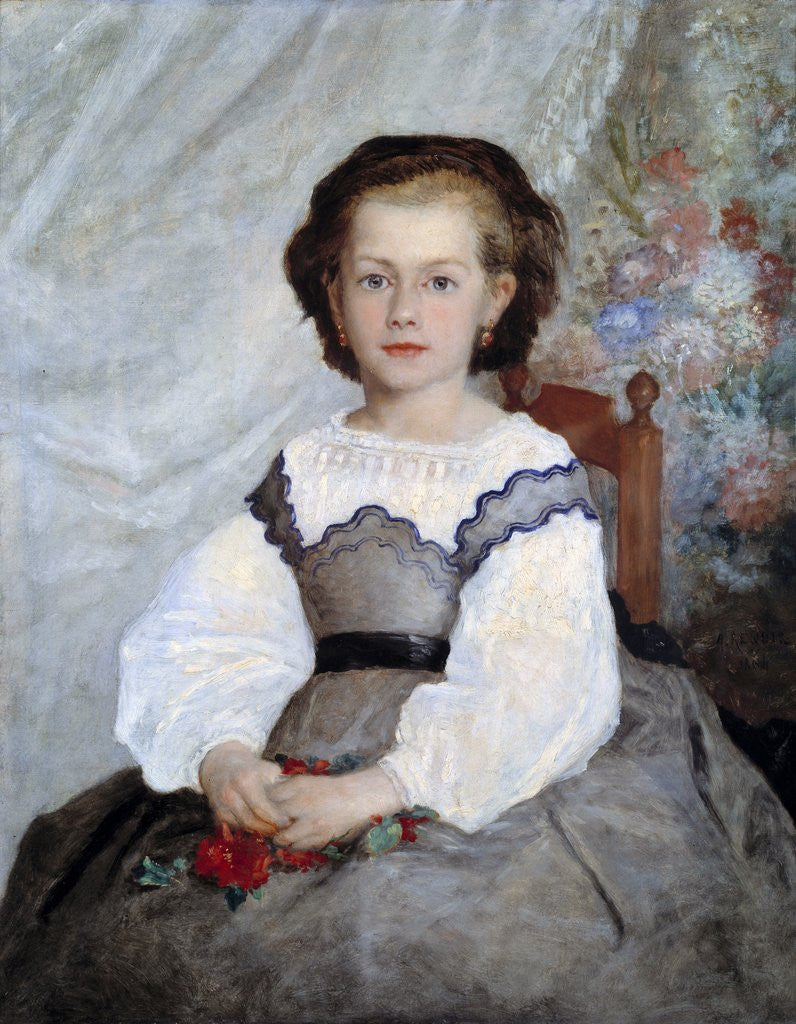 Detail of Portrait of Romaine Lacaux by Pierre-Auguste Renoir