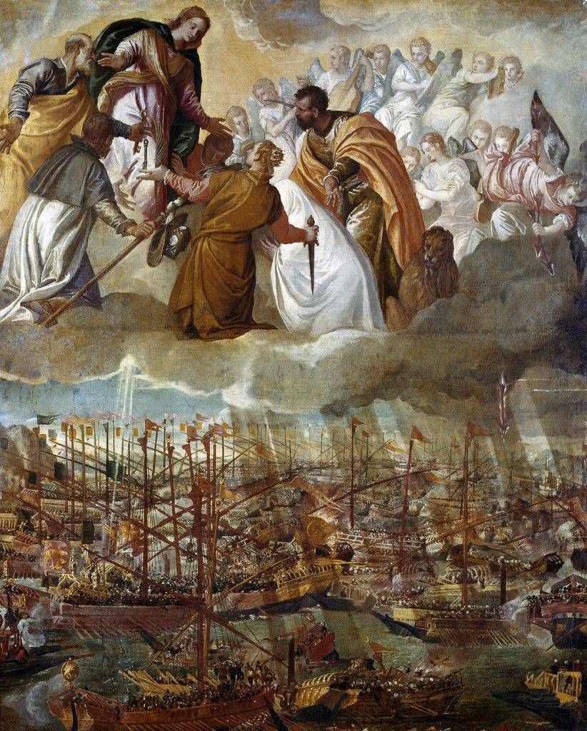 Detail of Allegory of the Battle of Lepanto, 7th October 1571 by Paolo Veronese