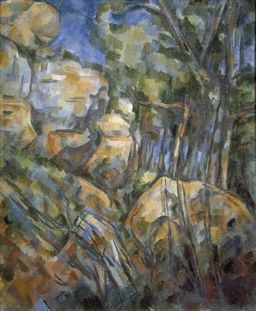 Detail of Rocks near the Caves below the Chateau Noir by Paul Cezanne