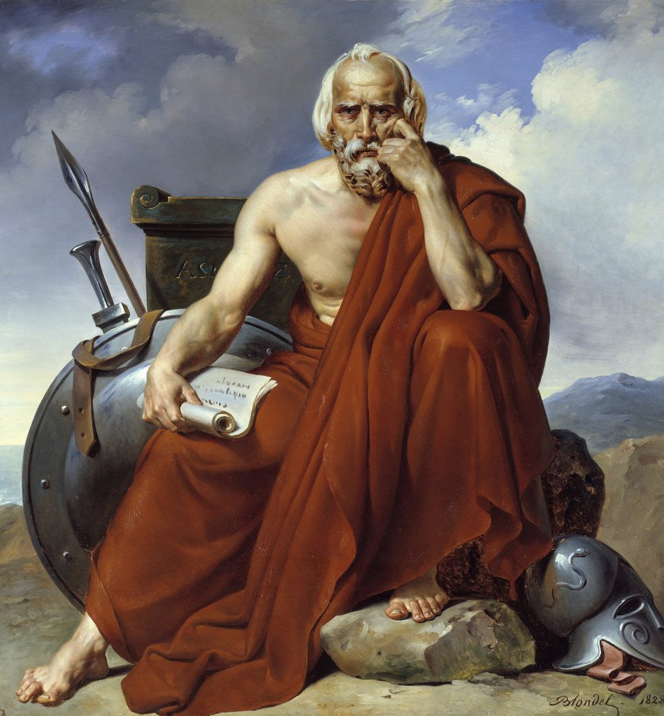 Detail of Portrait of Lycurgus, legislator of Sparta by Merry Joseph Blondel