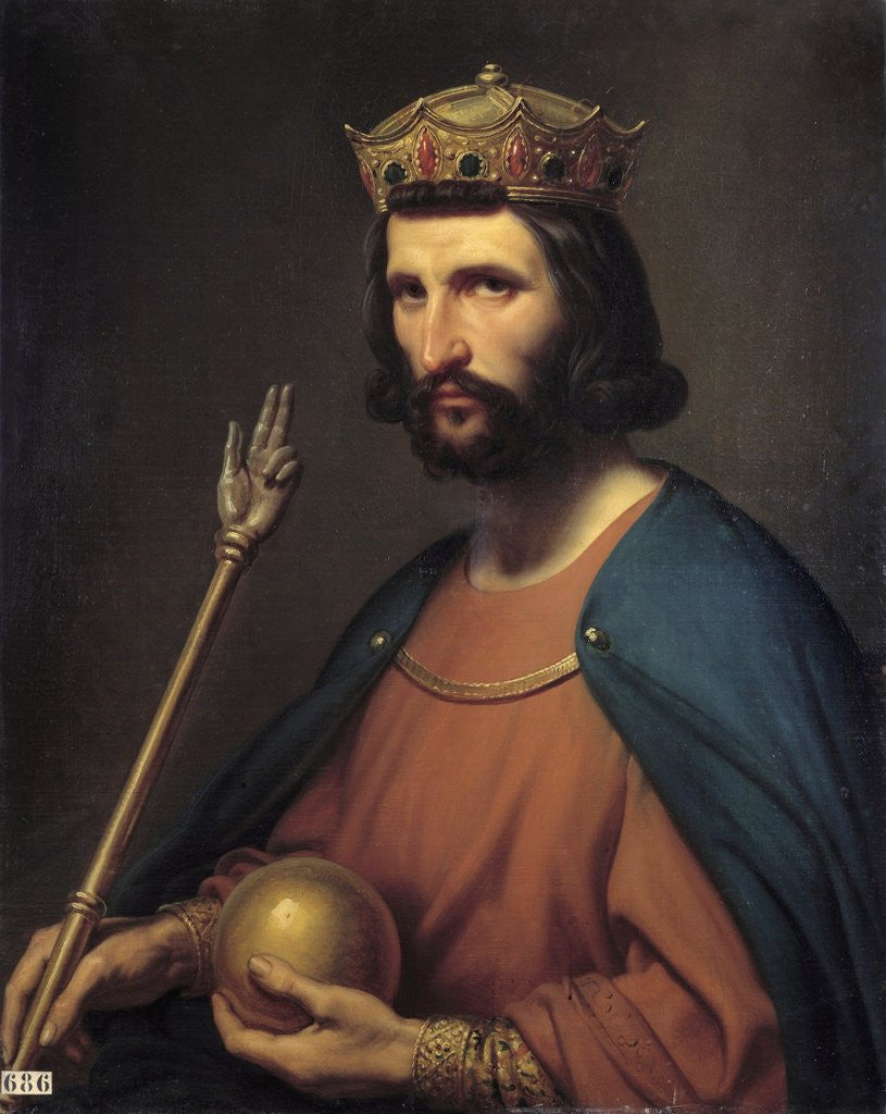 Detail of Portrait of Hugues Capet, king of France by Corbis