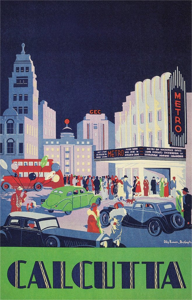 Detail of Travel Poster for Calcutta, India by Corbis