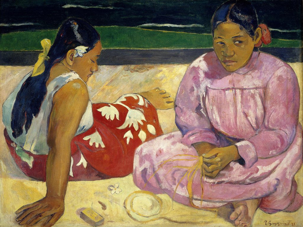 Detail of Tahitian women or On the Beach by Paul Gauguin