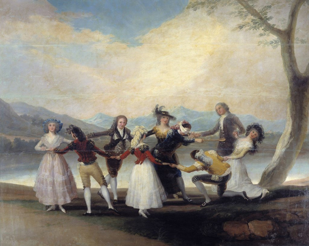 Detail of Colin-Maillard, the game of Blind Man's Bluff by Francisco de Goya