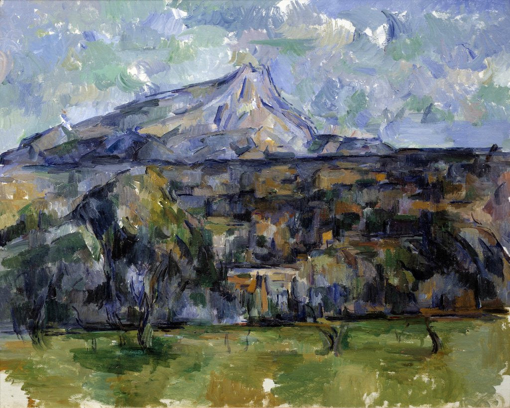 Detail of The Mont Sainte-Victoire by Paul Cezanne