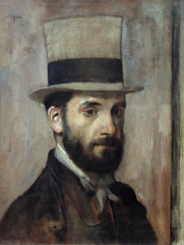 Detail of Portrait of Leon Bonnat by Edgar Degas