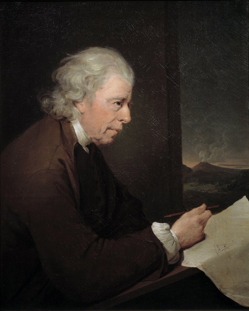 Detail of Portrait of John Whitehurst by Joseph Wright of Derby